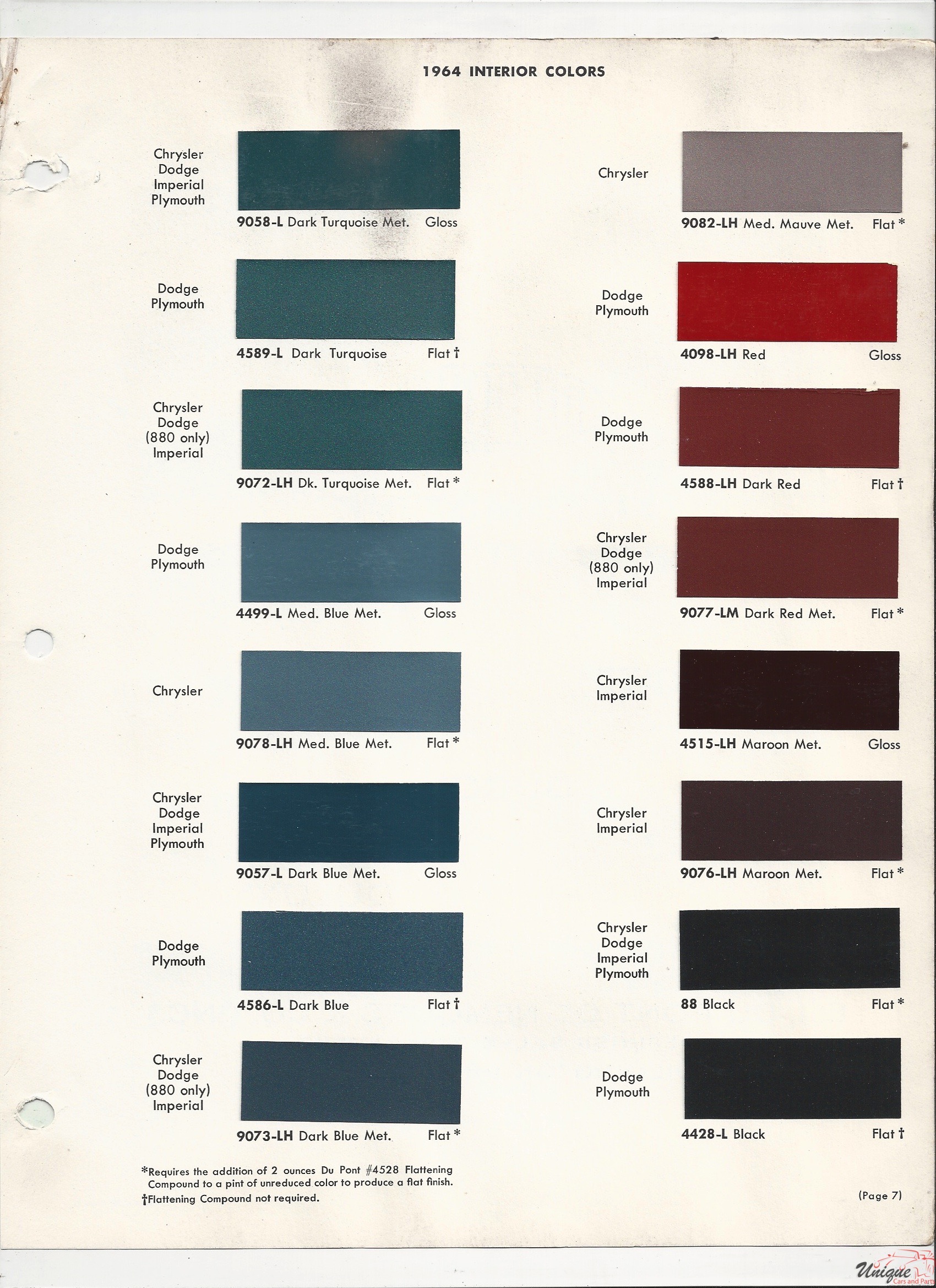 1964 Chrysler-7 Paint Charts